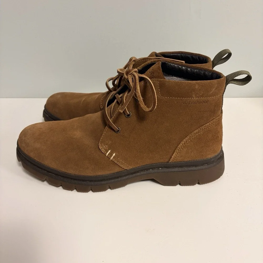 Sperry Mens 10.5 Watertown Chukka Boots Brown Leather Waterproof STS19717